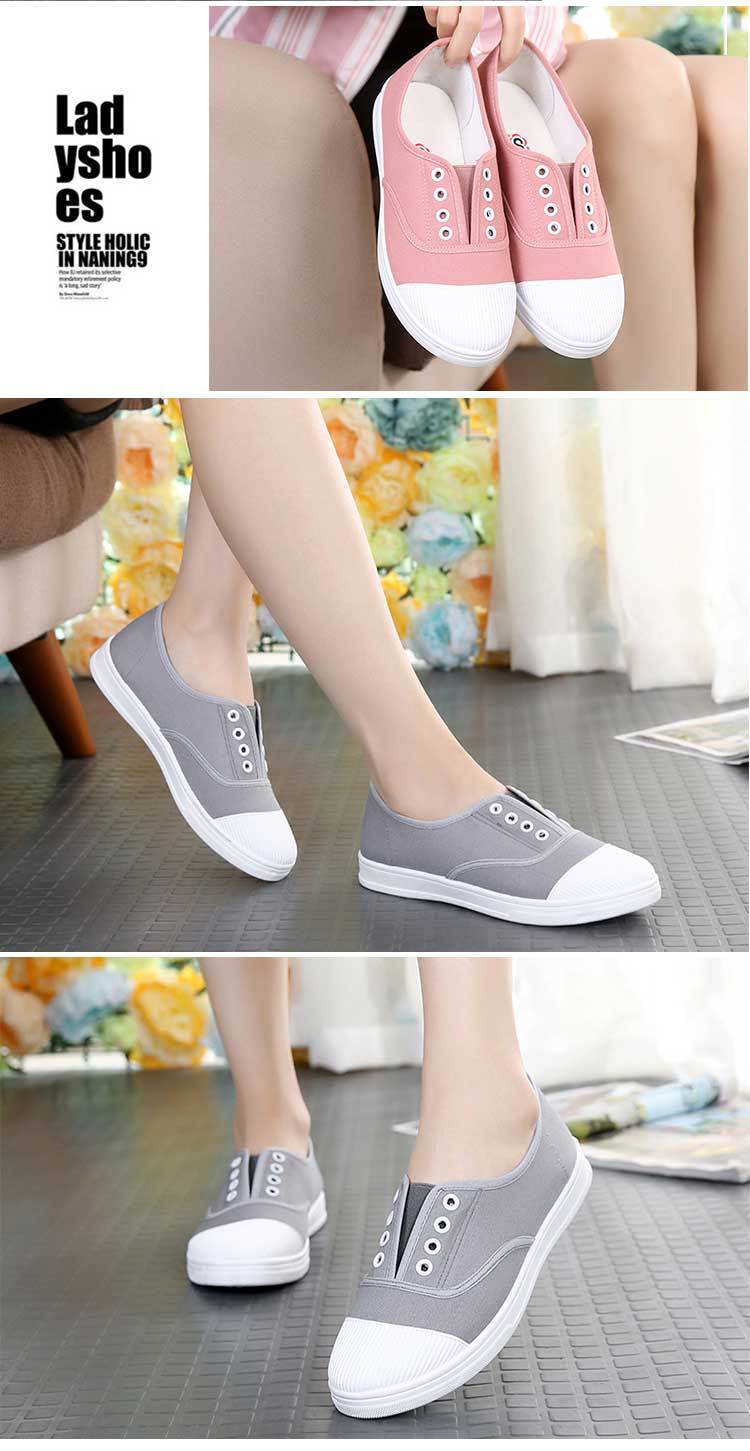 2018 phiên bản mới của Hàn Quốc của giày vải thấp cho sinh viên giày đông hải nữ