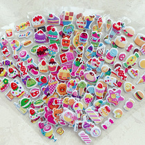 Cake Ice Cream Food Solid 3D Bubble Stickers for children cute decoration small sticking toy eco-friendly puzzle