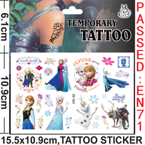 Ice and Snow Princess Aishana Cartoon Waterproof Printing Tattoo Sticker Girl Sticker Handmade Painted Toys Sticker