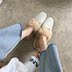 Dép xỏ ngón vuông cổ nữ 2018 xuân hè mới Sản phẩm mới Baotou đế bệt kéo ngoài trời phiên bản Hàn Quốc với dây xích lười giày sandal nữ Dép