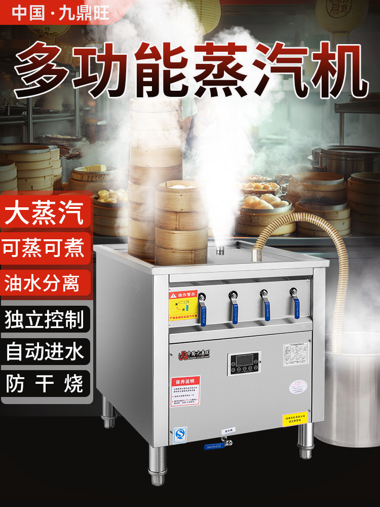 Commercial Gas Steamer for Steaming Buns, Suitable for Street Vendors, Steaming Buns and Mantou, Hangzhou Xiaolongbao Steamer with Oil-Water Separation
