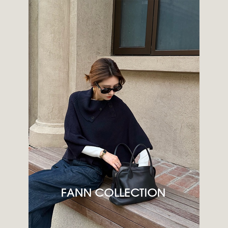 Fanncollection Zhilan Merino Wool Minimalist Lazy Loose Pullover Sweater A486