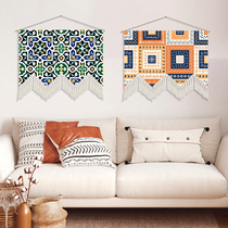Nordic ins tassel bohemian fabric tapestry room hanging cloth bedside fabric decoration photo background cloth painting