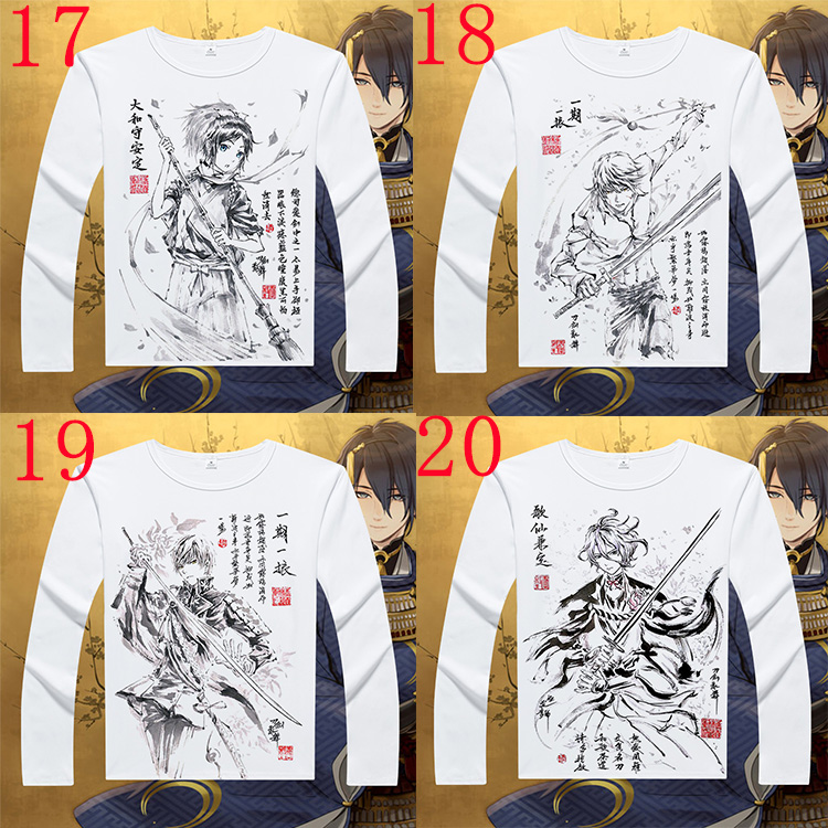 Vũ điệu kiếm quần áo COS tháng thứ 3 thiêng liêng gần ca sĩ và vẽ mực xung quanh quần áo anime áo thun dài tay mùa xuân và mùa thu - Carton / Hoạt hình liên quan các sticker cute