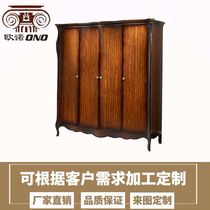 La Casa lacasa American four-door wardrobe solid wood carved big wardrobe European neoclassical storage wardrobe