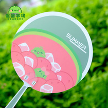 Creative Little Fresher PP Small Fan Summer Student Cute Portable Children Group Fan Round Fan Carry-on Mini Hand Fan