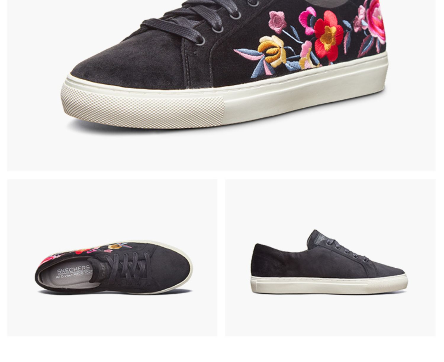 Giày nữ Skechers SKECHER thời trang mới thêu nhung bảng giày thấp để giúp giày bình thường 49939 giày cầu lông adidas