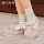 Обувь Skechers milk shell|коллекция 2025 года; сезон осень-зима; женская теплая обувь из бархата; обувь в горошек; тонкие туфли на плоской подошве; повседневная обувь; лоферы mini 3