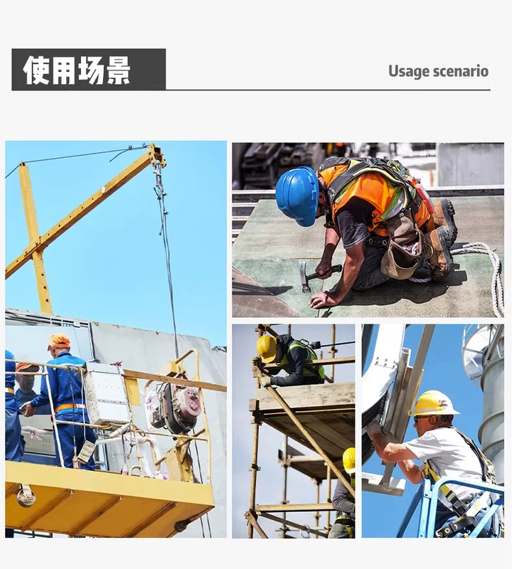 Dây an toàn làm việc ở độ cao năm điểm Luokeyan dây an toàn tiêu chuẩn quốc gia Móc đôi 5 điểm lắp đặt điều hòa không khí thợ điện dây đai an toàn bán thân