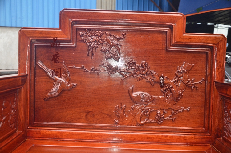 Rosewood Phoenix Sofa Peacock Sofa Mahogany Sofa Rosewood Sofa Đặc biệt Gỗ hồng mộc Nội thất gỗ rắn - Bộ đồ nội thất sofa gỗ