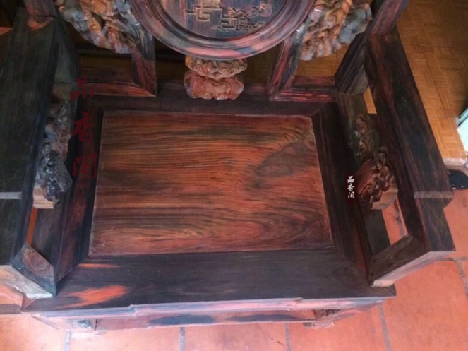 Lào Dahong Shui Shouzhong Zhongtang ba mảnh sáu mảnh đặt 2 m 7 Zhongtang ghế Redwood vòng ghế Taishi đồ nội thất - Bộ đồ nội thất giường gỗ đẹp