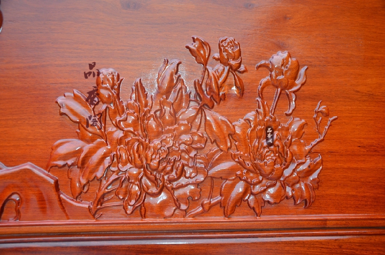 Rosewood Phoenix Sofa Peacock Sofa Mahogany Sofa Rosewood Sofa Đặc biệt Gỗ hồng mộc Nội thất gỗ rắn - Bộ đồ nội thất sofa gỗ