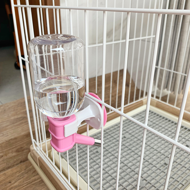 Hump Home Dog Drinker Head Hanging Pet Drinking Water Kettle Dog Cage Hanging without wet mouth Automatic Drinking Water