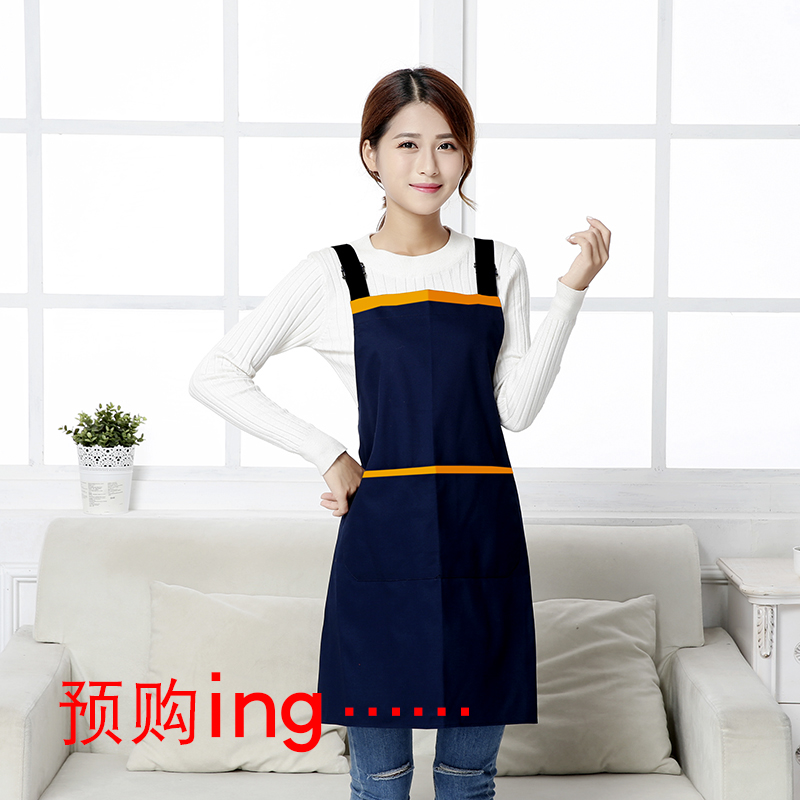 Apron Home Waiter Cotton T C Blended Workwear Women's Fashion Men's Embroidery Thickened Waist Custom LOGO Printing