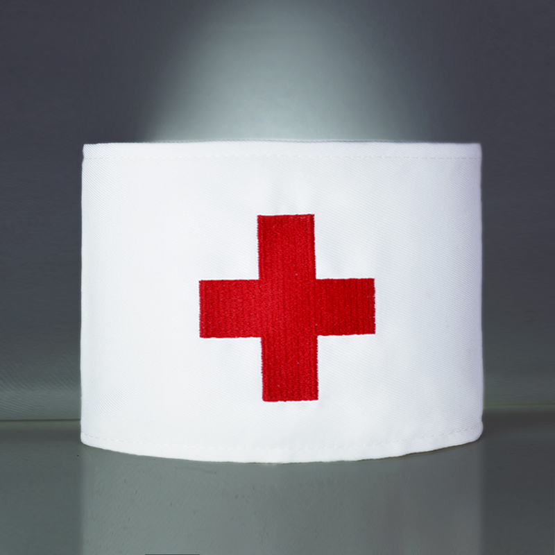 Customize Red Cross cuff Chapters to be Doctors Nurses Magic Sticker Cuff hospital Ambulance Crew Hygienist don't pin sleeves.