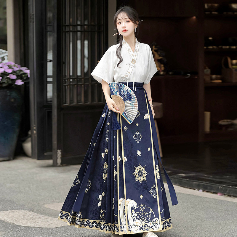 原创设计宝相花汉服女中国风改良汉元素上衣吊带马面裙套装特价,美到犯规的国潮风!-汉服鞋-淘宝好物网