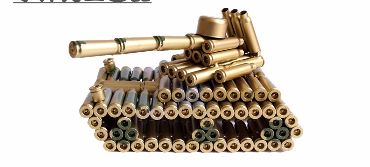 Bullet vỏ thủ công xe tăng pháo mô hình retro phong cách công nghiệp phòng khách trang trí văn phòng quà tặng tự trang trí phòng ngủ handmade