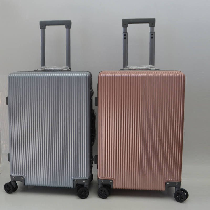 Aluminum Frame Trolley Suitcase 20inch Carry-On Trolley Suitcase Airplane Carry-On Luggage Travel Suitcase Men's and Women's Luggage with Universal Wheels