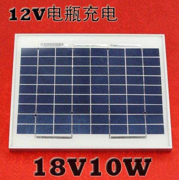 New 18V10W polycrystalline silicon new solar panel components to charge 12V of battery for overpriced 