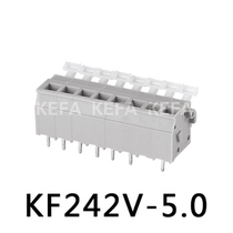 Screw-free press-type spring type wiring terminal KF242V-5 0mm fully environmentally friendly factory direct