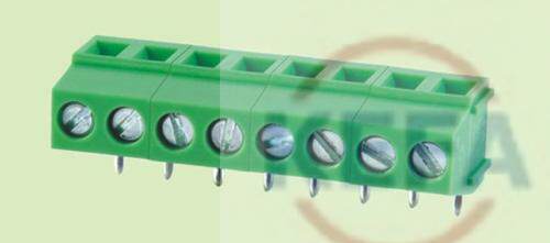 Wiring terminals KF128R-5 0 5 08mm2P3P bends foot iron square button copper square buckle cortexting electronic