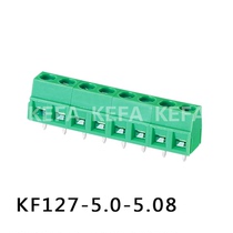 Screw type PCB wiring terminal KF127-5 0 5 08mm environmentally friendly straight contact pin iron square buckle copper square buckle 2P3P