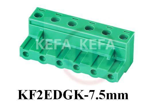 Plug-in-type wiring terminal KF2EDGK-7 5mm 2EDGKM-7 5mm holes seat copper square buckle environmentally friendly