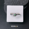 Purely natural A-grade jadeite blue aqua green egg-faced ring high ice jade round fashionable adjustable men and women