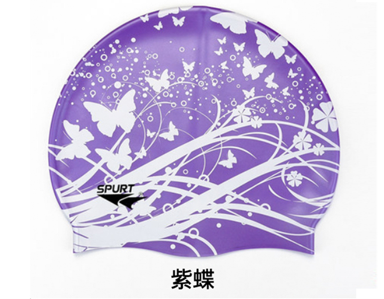 Thời trang silicone in mũ bơi trẻ em dành cho người lớn unisex chuyên nghiệp không thấm nước tóc dài bịt tai trẻ em phim hoạt hình lớn mũ bơi adidas