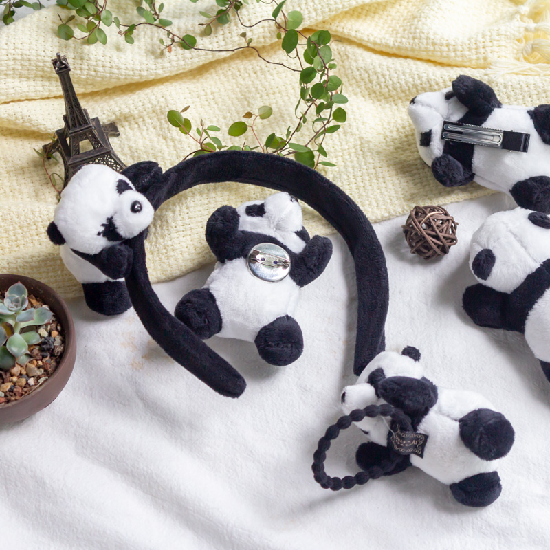 iPanda Cute Cute Cut Cut Cut Panda Hair Clamp Girl Hair Clamp Children Show Prop Brock