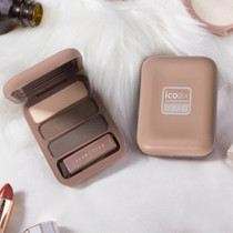 Three-color eyebrow powder female beginner Waterproof sweatproof non-bleaching long-lasting natural eyebrow pencil Nose shadow high-gloss three-in-one