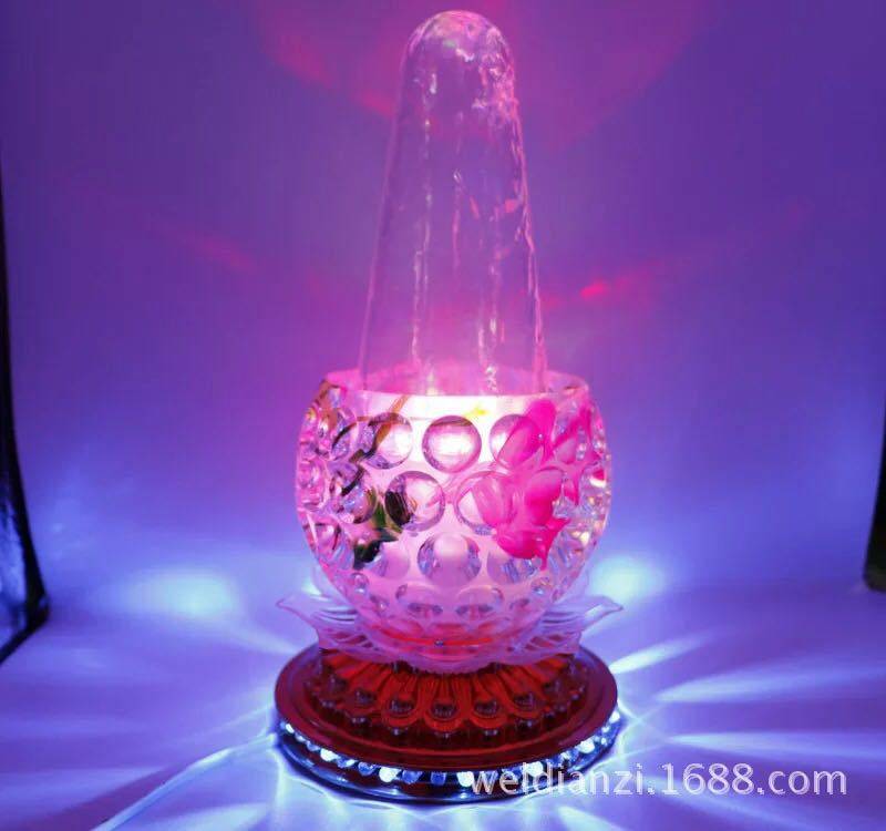 LED水晶小菠萝小巧喷泉灯活动七彩旋转KTV酒吧舞台灯圣诞灯节日灯详情2