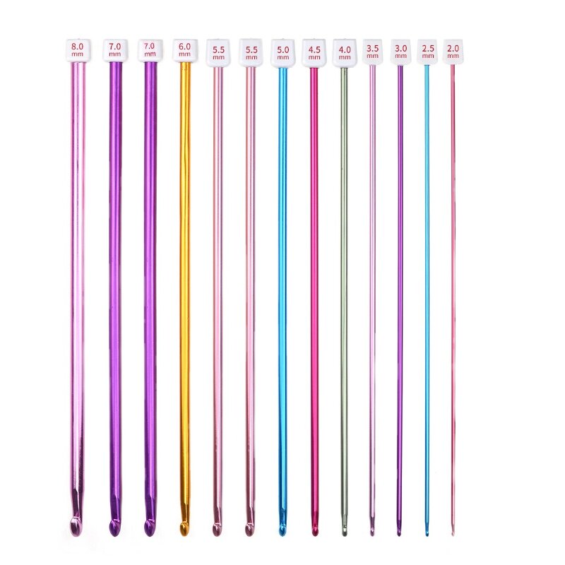 Alumina Afghan Crochet 27cm 11 2-8mm Colored Alumina Crochet Set with Storage Bag