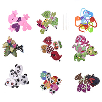 Coat button cartoon wooden children color 50 boxed sweater small button handmade cute top decorative buckle