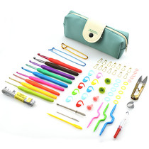 Ronn candy color metal hand-woven crochet Blue tool wool scarf hook pin set sweater send tutorial