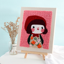 Russian poke embroidery beginner homemade gift wool handmade diy material bag New embroidery Pier embroidery brush Music painting