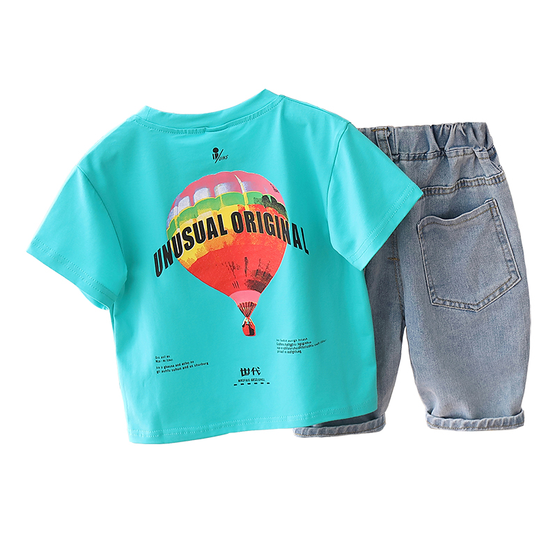 Baby summer suit boy 2020 new foreign 1-3-5 years old 6 children handsome net red Korean version of children's tide