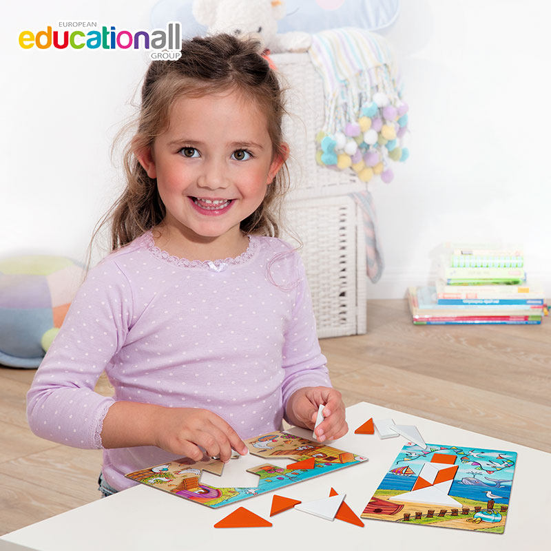 Aumont beleduc Belledo intellectual enlightenment Seven Jigsaw Puzzle Wood Early Education Puzzle Toy Boy Girl