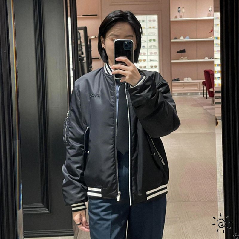 Gucci/Gucci New Classic Embroidered Metal Letter Logo Reversible Baseball Jacket for Men and Women