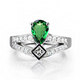 Millais Jewelry 1.77 carat natural tsavorite ring 18k gold inlaid with diamonds and colored gemstones customized