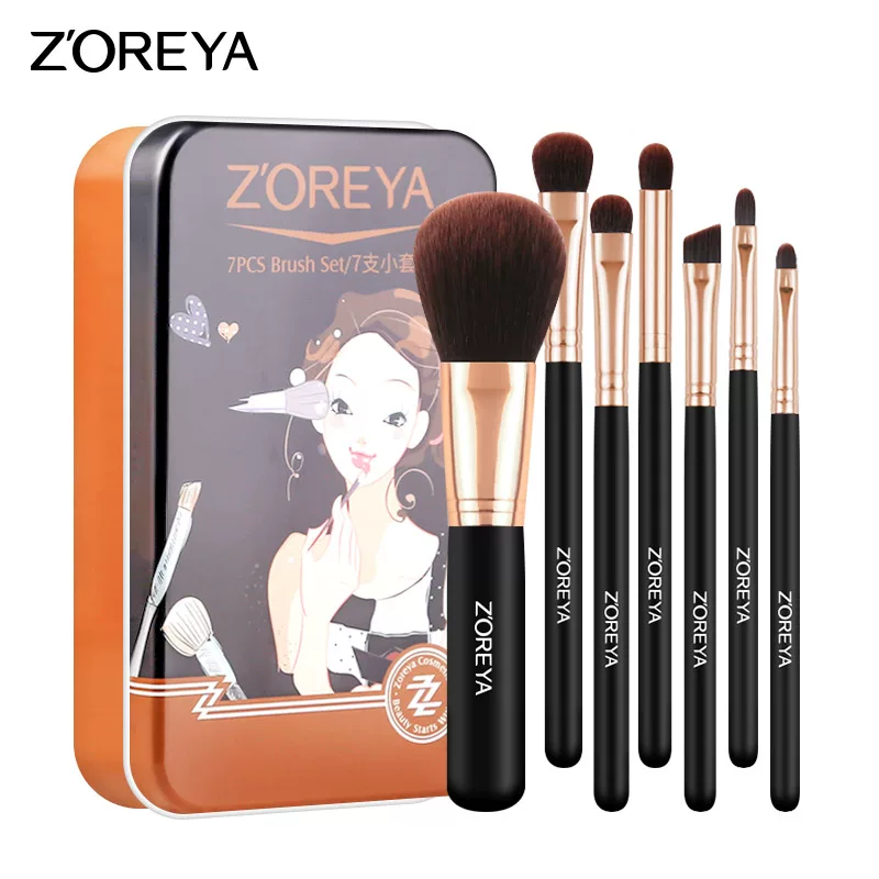 Foundation, face blush, highlighter, concealer brush for contouring