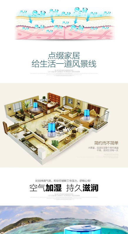 Máy tạo độ ẩm không khí Trang chủ phòng ngủ im lặng Máy phun sương mini Máy lạnh văn phòng Phụ nữ mang thai Làm sạch máy hương liệu nhỏ - Máy giữ ẩm