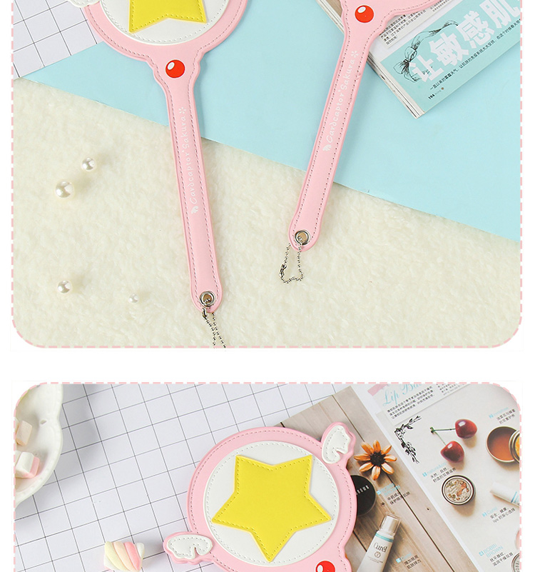 Bộ thẻ Sakura đa dạng Màu hồng dễ thương Cô gái trái tim Magic Wand Fairy Stick Thẻ Gói Thẻ xe buýt Tàu điện ngầm Bộ thẻ truy cập ví đựng thẻ lv