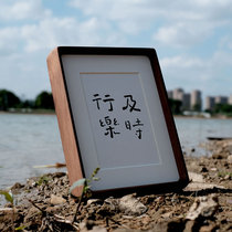 Handmade solid wood with photo frame 6 inch 8 inch creative frame retro table wash photo frame mounted log frame ornaments