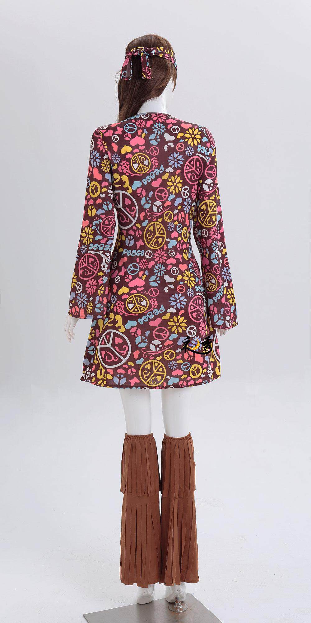 万圣节服装欧美复古70年代嬉皮士hippie表演服酒吧舞台装演出服 即将涨价 嬉皮士 万圣节 复古 舞台 表演途虎网