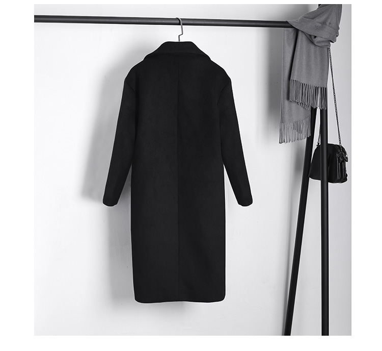 Áo khoác len nữ dài phần phiên bản Hàn Quốc 2018 mới phổ biến Hepburn gió lỏng áo len cashmere màu đen thủy triều mẫu áo dạ ngắn đẹp 2021