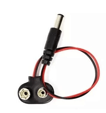 Experimental 9V battery buckle power connection line 9V battery buckle to DC male head line battery transfer wiring