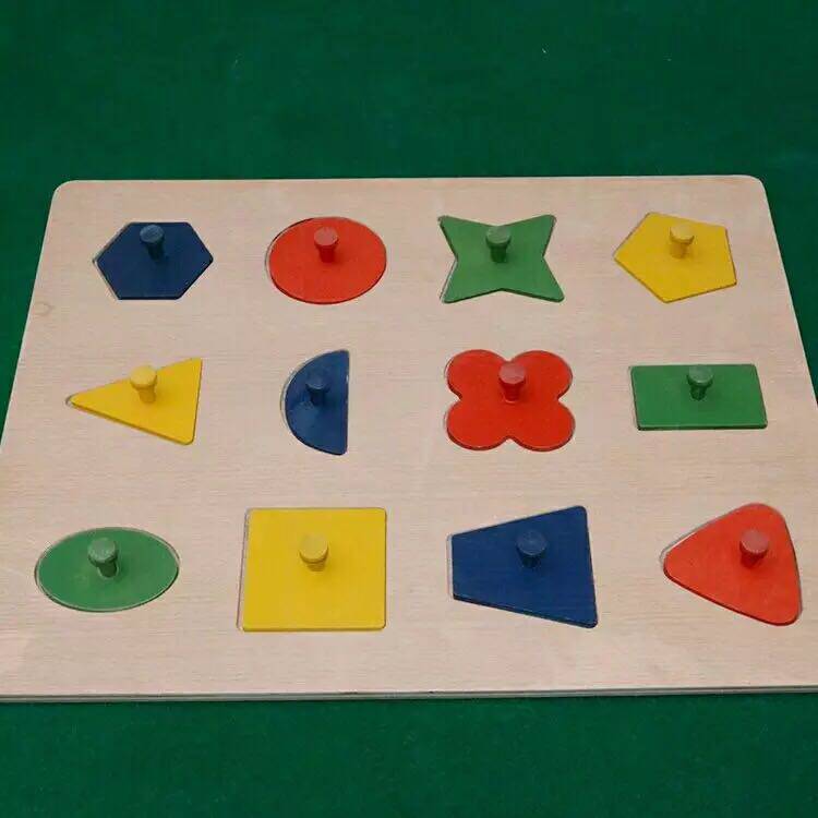 Geometric graphics insert board (wooden graphic board) Rehabilitation Equipment Factory Direct Sales recommended