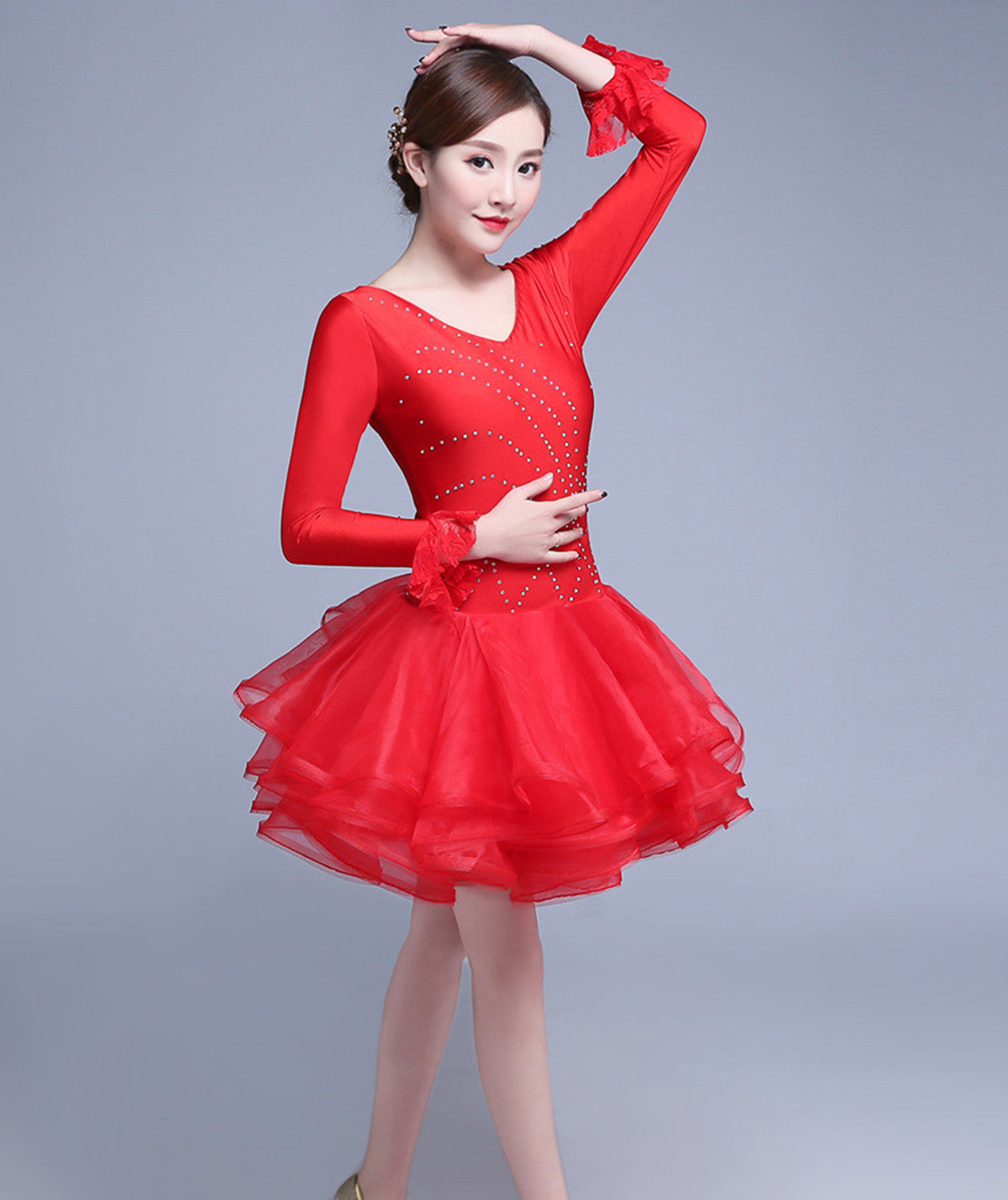 Modern dance skirt dance skirt Chacha Latin Dance Lomba Square dance three steps on Giteba dance skirt