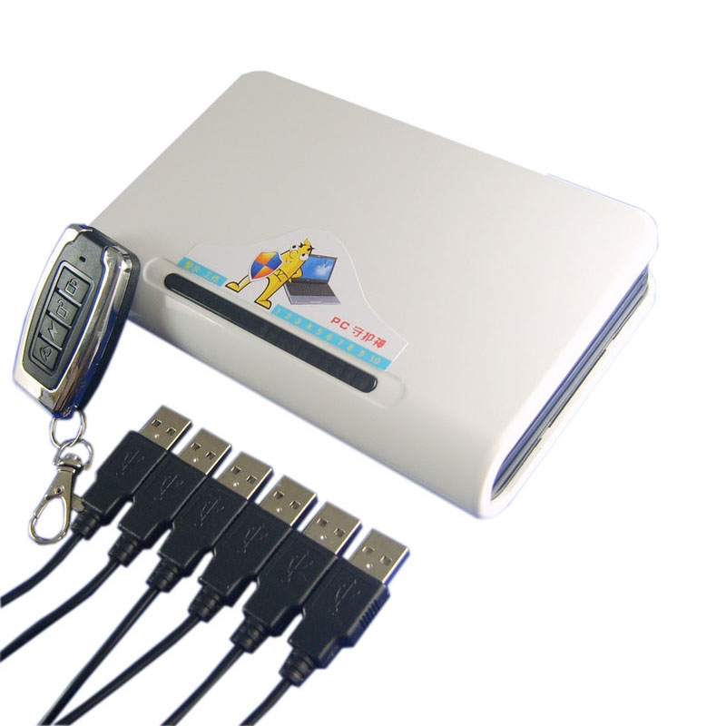 Laptop anti-theft device single-contact anti-theft device tablet alarm USB interface multi-channel drag six drag four anti-theft devices